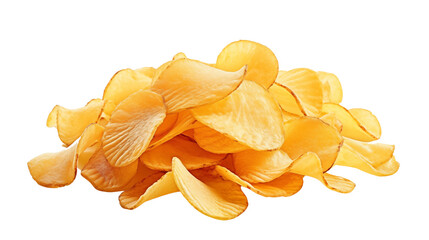 Poster - Delicious potato chips white teeth transparent background.