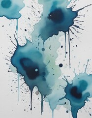 Wall Mural - reddening hues on a white canvas: exploring the ethereal beauty of watercolor stains