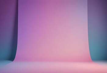 Studio background, Empty Room lilac ombre color wall and flooring. Studio display podium with blurry pink,violet and blue template.Vector banner Futuristic neon for product future cyberspace concept
