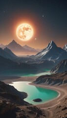 Wall Mural - Ethereal cosmic diagnosis of a mystical virus in outer space, forever changing the universe