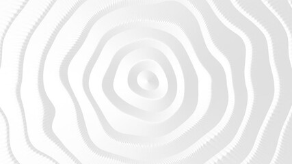 Fototapete - White circles abstract background. Clean modern graphic design. Seamless loop 3D render animation
