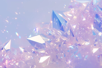 Wall Mural - brilliant diamonds and crystals with sparkling reflections