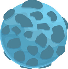 Poster - blue planet with craters resembling the surface of the moon, evoking a sense of mystery and the vast
