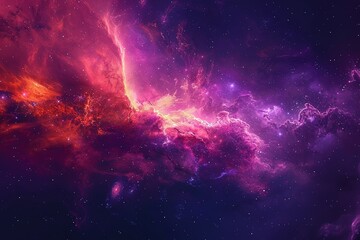 Wall Mural - vibrant cosmic nebula with bright colors in outer space