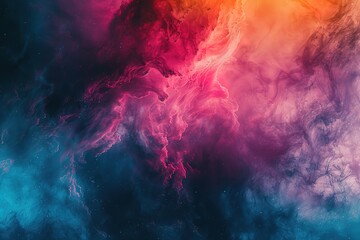 Wall Mural - vibrant cosmic nebula with bright colors in outer space