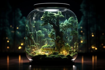 Wall Mural - Enchanted Forest in a Jar