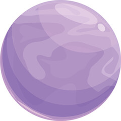 Poster - purple planet rotating in open space with its own atmosphere