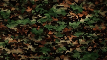Canvas Print - Army camouflage background modern forest hunting design