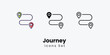 © Shahid - Journey Icons thin line and glyph vector icon stock illustration