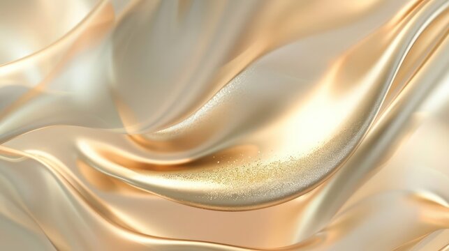 Abstract Background, gradient blurs with metallic accents in hues of champagne transitioning into soft gold, evoking a warm and inviting atmosphere with a luxurious glow.