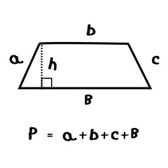 equation of periphery of trapezoid illustration