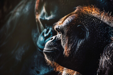 Close-up Portrait of a Gorilla