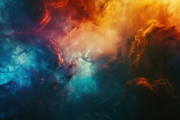 Wall Mural - Colorful Nebula in Outer Space