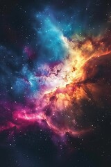 Wall Mural - Colorful Nebula in Outer Space