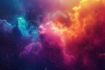 Wall Mural - Colorful Nebula in Outer Space