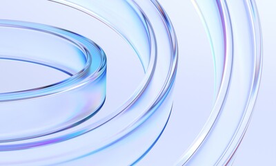 Fototapete - Abstract colorful shape, 3d render