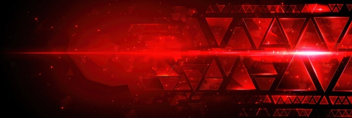 Wall Mural - Red Abstract Geometric Background