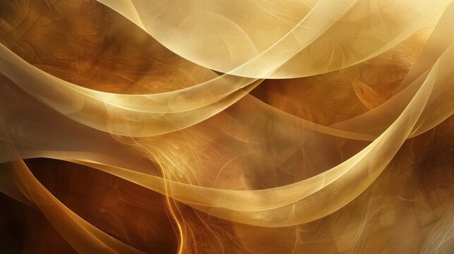 Abstract Background, an elegant array of tonal textures in warm golds and browns, with smooth gradients and intricate patterns creating a luxurious and serene atmosphere.