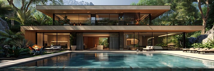 Property concept for a Luxury Villa showcasing highend amenities and architectural beauty