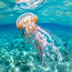 Wall Mural - jellyfish in the sea