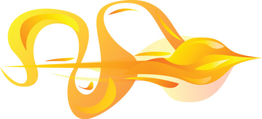 Aufkleber - Abstract fire flame is flying leaving a smoke trail