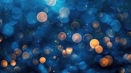Aufkleber - Vibrant soft circular lighting effect for enhancing images on deep blue backdrop