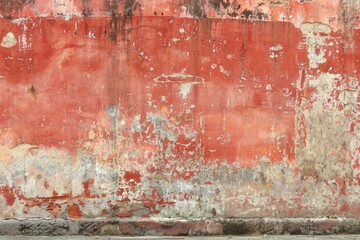 Aged weathered red street wall background