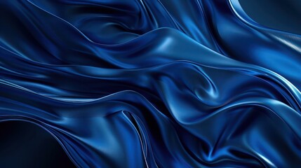 Abstract Background, a striking monochromatic composition of deep blues with fluid shapes and intricate textures, creating a sense of depth and elegance.