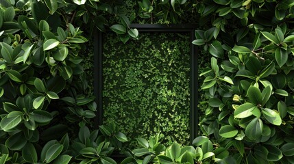 Sticker - Green bush background with photo frame