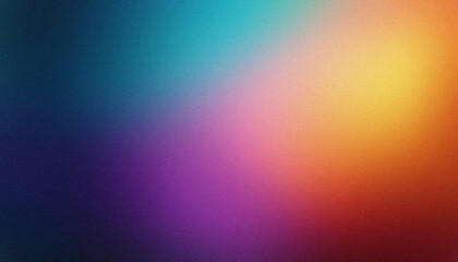 Sticker - Colorful gradient background blending from blue to orange with a textured, grainy overlay