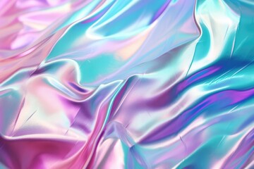 Aufkleber - Holographic rainbow foil with texture and irregularities.