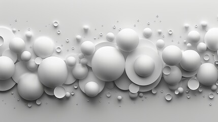 Poster - Background wallpaper banner pattern fades out with random white circles insets and outsets
