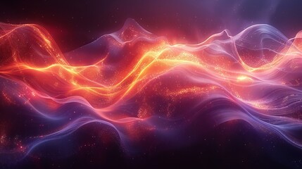 Wall Mural - An abstract wave design for banner, presentation, template, and web design. Data visualization. Cyberspace. Big data. Analytics. Digital era. Information technology. Innovative concepts. Gradient