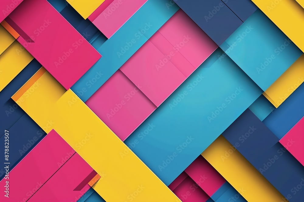 Three Color Polygon The abstract irregular polygon background is in full color, with ...