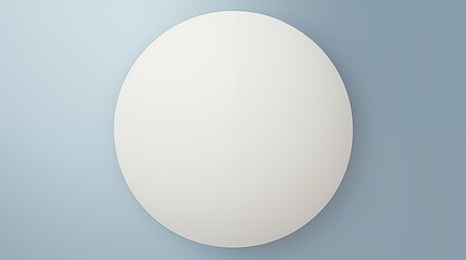 Poster - Minimalist Abstract Art Featuring a White Circle on a Blue Background