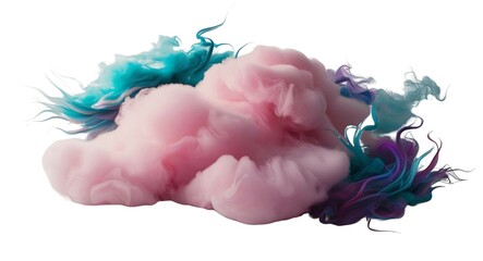 Wall Mural - sky show cloud scene pastel. abstract minimal beauty dream space studio pedestal smoke showcase