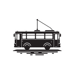 bus vector silhouette illustration