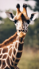 Wall Mural - giraffe businessperson giraffe animal wildlife