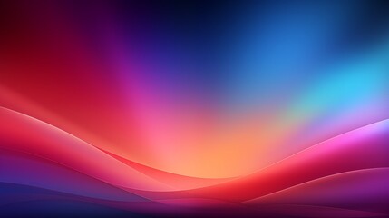 Canvas Print - Abstract Background with Colorful Gradient and Smooth Waves