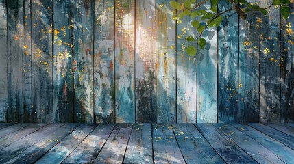 Wall Mural - Aesthetic old wooden backdrop