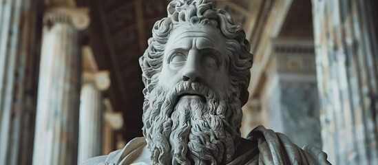 Close-up of a Ancient Greek Sculpture