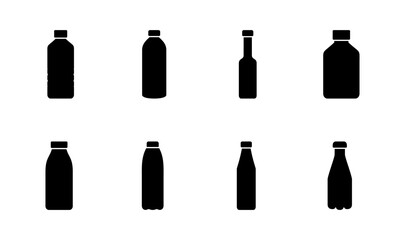 Wall Mural - Bottle icon set. bottle vector icon