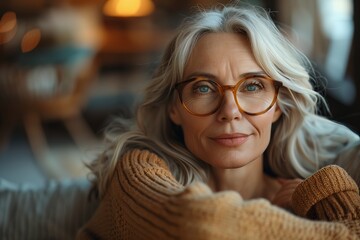 Middle-aged woman daydreaming in new apartment