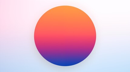 Poster - Abstract Gradient Circle with Sunset Colors and Smooth Fade