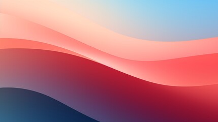 Wall Mural - Abstract Gradient Waves of Red, Pink, and Blue Colors