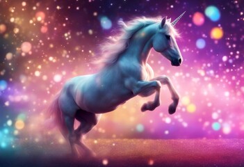 Wall Mural - fantasy gradient magic glowing glittering mesh sparkles fairy rainbow background unicorn lights backdrop blurs stars gradient magic glowing glittering mesh sparkles fairy and