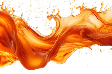 Wall Mural - oil splash liquid wave shape isolated on transparent background