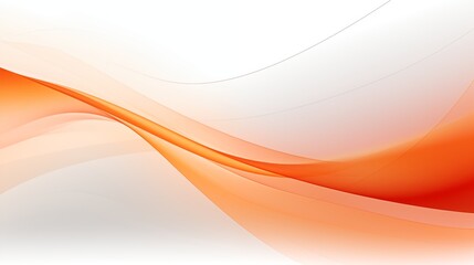 Poster - Dynamic Abstract Design with Smooth Flowing Orange Waves and Curves