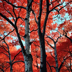 Canvas Print - Autumn Tree Branches.