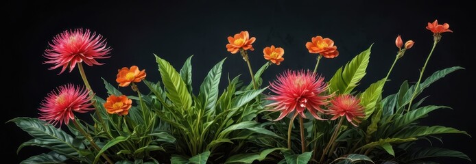 Poster - Vibrant Flowers in Bloom.